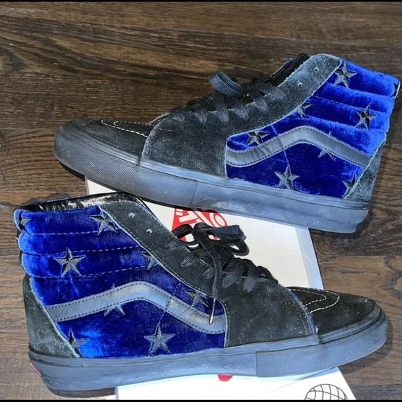 VANS Supreme Blue Velvet Star Sk8 Hi Pro - Picture 3 of 3